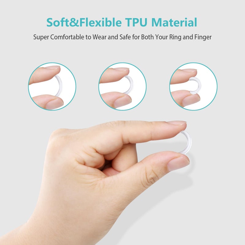 Feramox Invisible Ring Size Adjuster for Loose Rings Ring Adjuster Sizer Fit Thin Rings with Jewelry Polishing Cloth - Image 3